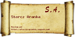 Storcz Aranka névjegykártya